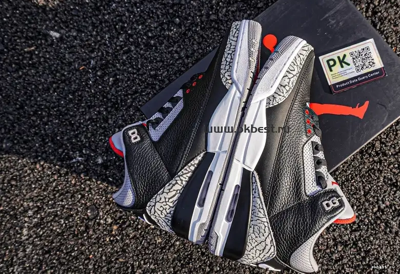 Cement Retro SHIP TO PK Jordan GOD READY Air 3 RETAIL MATERIALS Black 0517